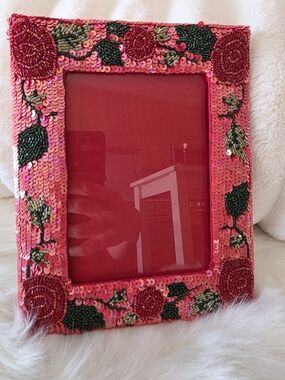 Christina Sequin Floral Beaded Photo Frame